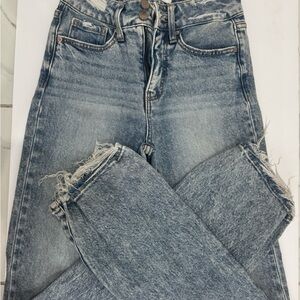 BKE Jeans Women Billie SlimFit High Rise Bootcut Distressed Light Blue 23x33 1/2